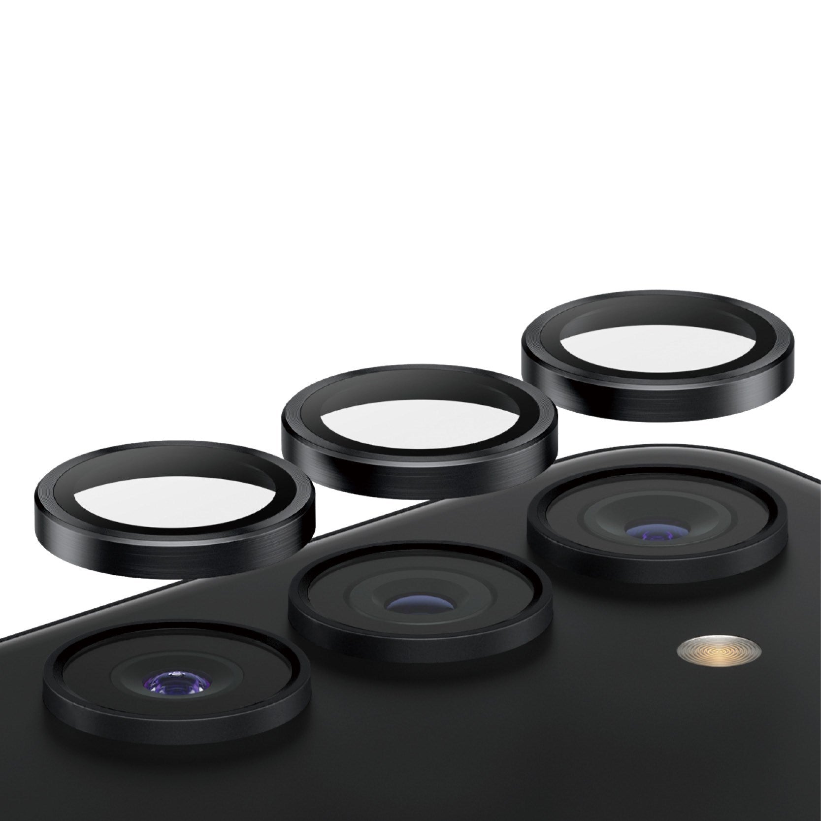 PanzerGlass® Hoops® Schwarz Kameraschutz Samsung Galaxy S24 | S23 | S23+